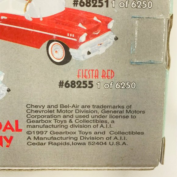 Gearbox 1997 Vintage 1957 Chevy Bel Air Convertible Serial #05370 Pedal Car New - Picture 6 of 10